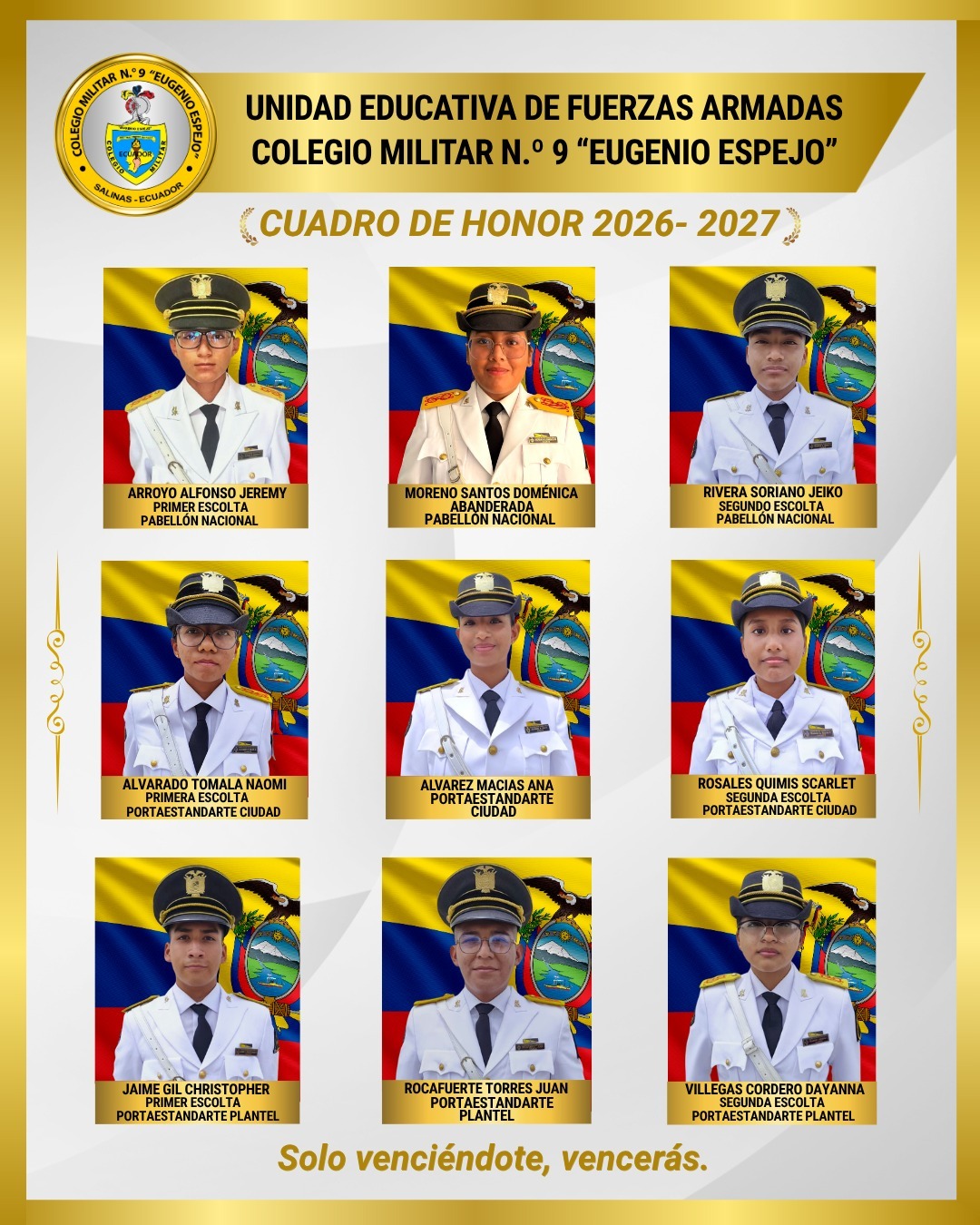 Cuadro de Honor 2026 - 2027