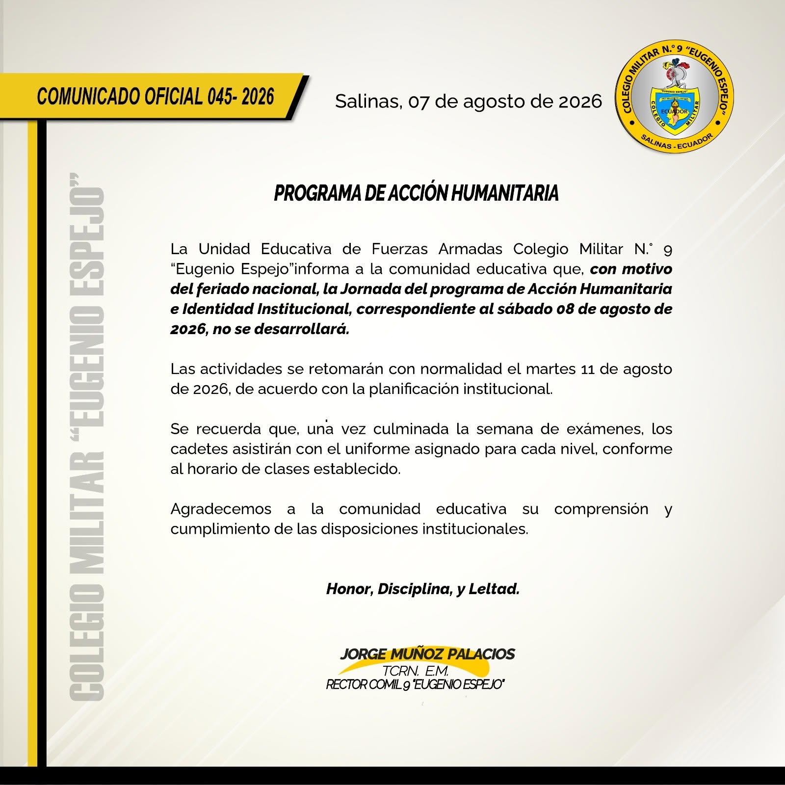 JORNADA DE PROGRAMA DE ACCI&Oacute;N HUMANITARIA